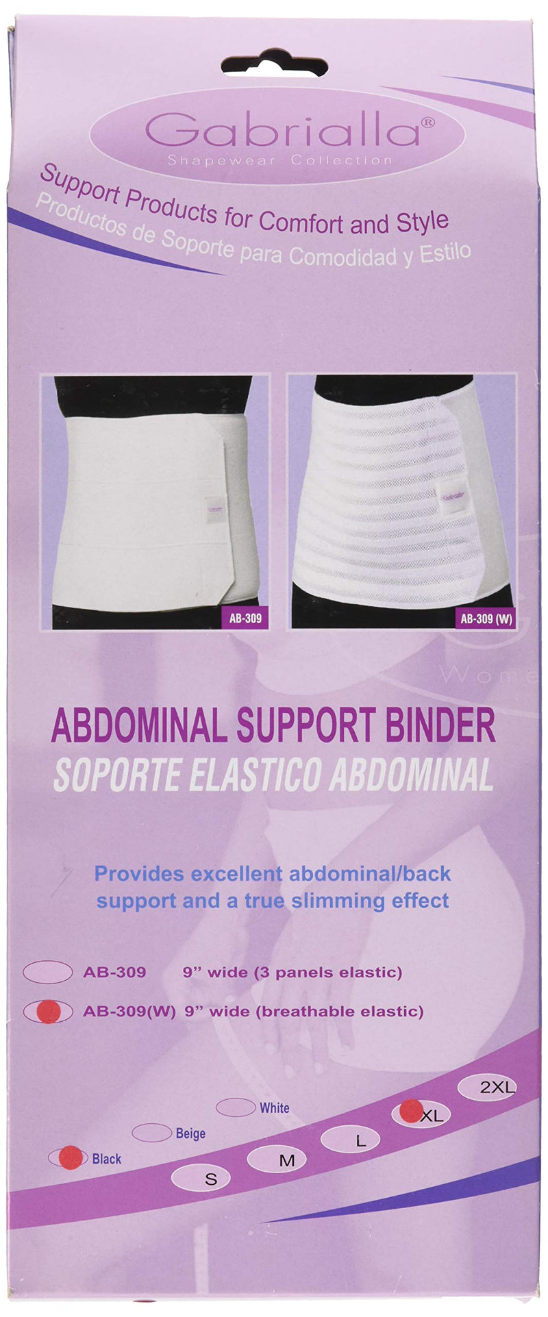 [Australia] - GABRIALLA Women's Breathable Abdominal/Back Support Binder/Wrap, Post-Partum, C-Section and Surgery Recovery, Body-Shaping Effect, Made in USA. 