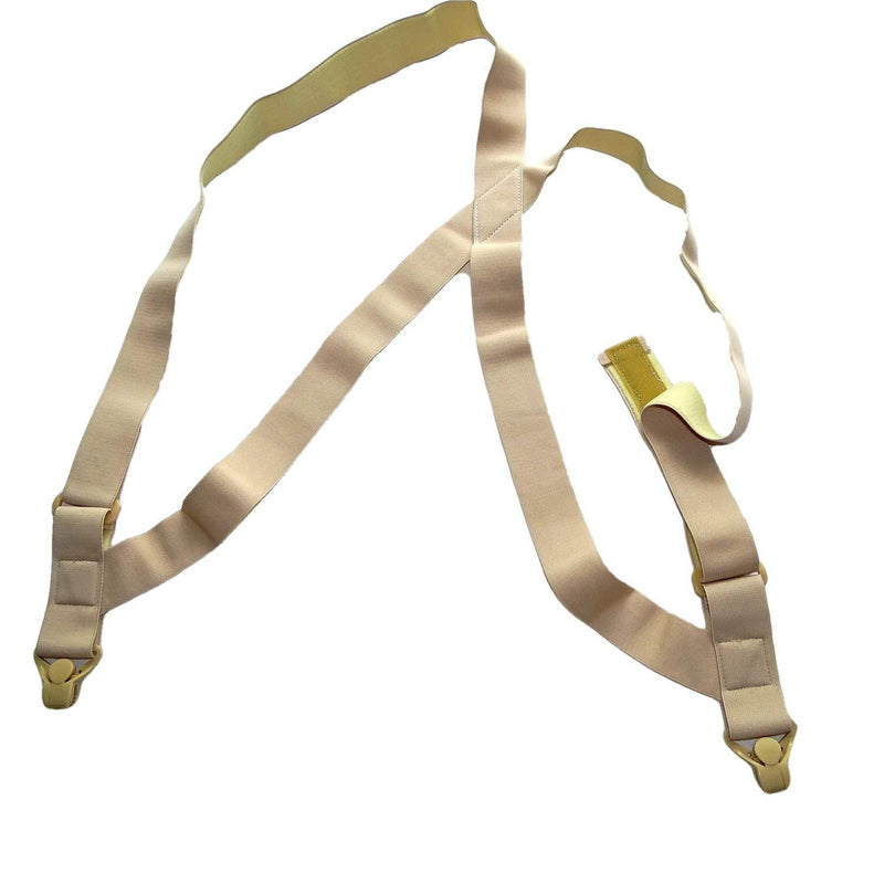 [Australia] - Hold Brand hidden undergarment beige side-clip style Suspenders with airport friendly Beige Gripper Clasps 