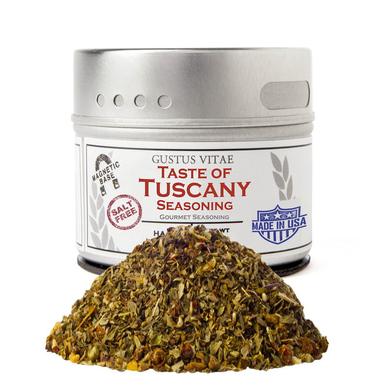 [Australia] - Gustus Vitae - Taste of Tuscany - Gourmet Seasoning - Non GMO - Artisanal Spices Blend - Magnetic Tin - Gourmet Spice Blend - Crafted in Small Batches - Hand Packed 