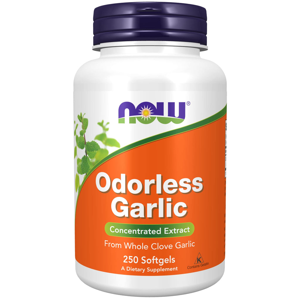 [Australia] - NOW Supplements, Odorless Garlic (Allium sativum), Concentrated Extract, 250 Softgels 