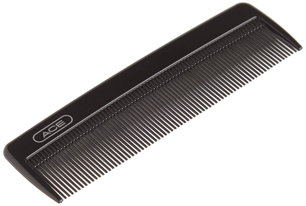 [Australia] - GOODY Ace Classic Bobby Pocket and Purse Hair Comb - 5 Inch, Black - Great for All Hair Types - Fine Comb Teeth for Thin to Medium Hair 