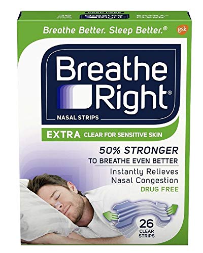 [Australia] - Breathe Right Extra Strength Clear Drug-Free Nasal Strips for Congestion Relief 26 Count (Pack of 1) 