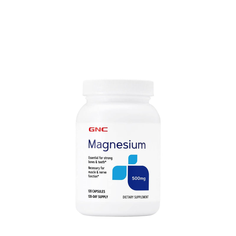 [Australia] - GNC Magnesium 500mg, 120 Capsules, Supports Calcium Absorption and Strong Teeth and Bones 