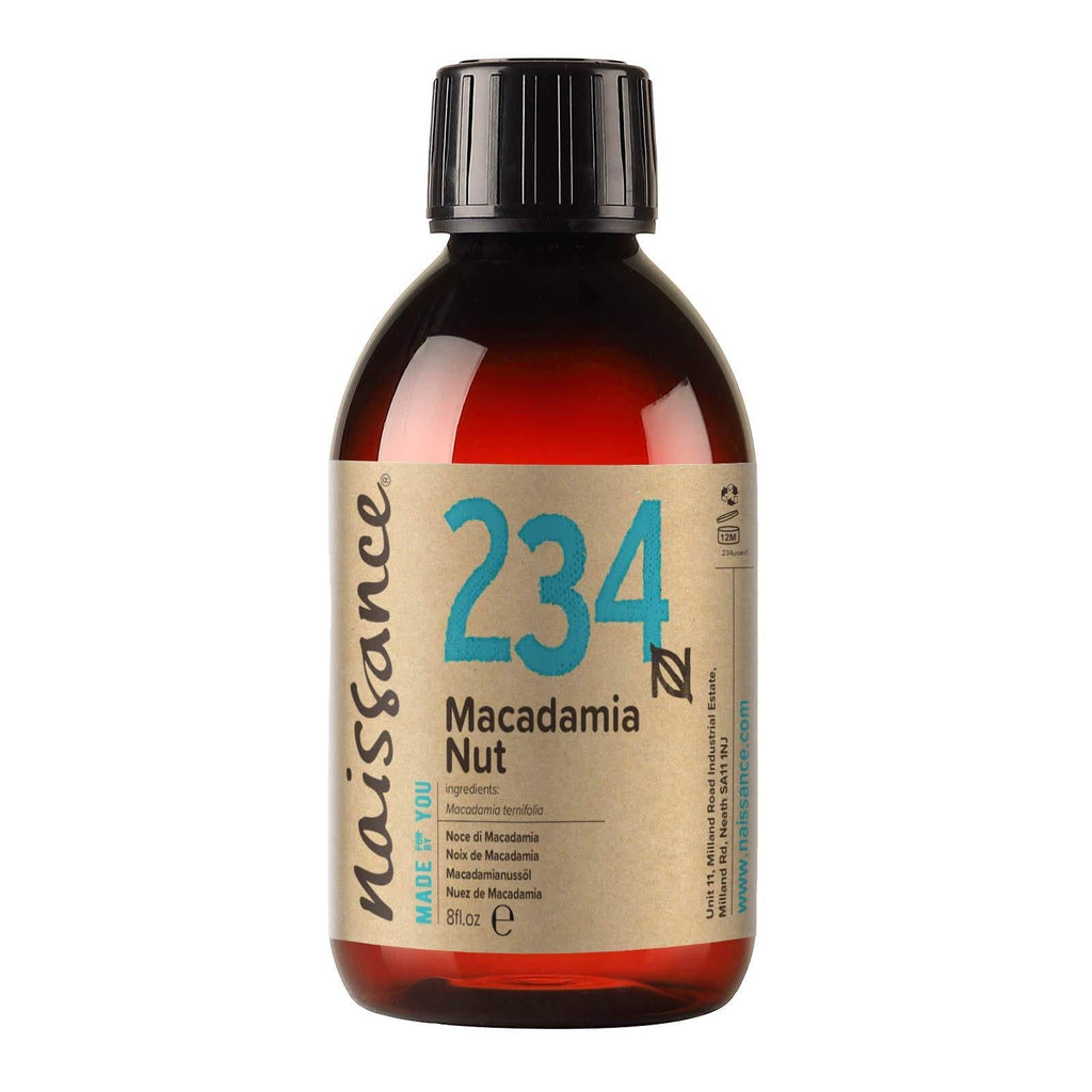 [Australia] - Naissance Macadamia Nut Oil 8 fl oz - Pure Natural, Vegan, Non GMO, Hexane Free, Cruelty Free- Moisturizing and Nourishing Oil for Hair and Skin - Ideal for DIY Beauty Recipes 8 Fl Oz (Pack of 1) 