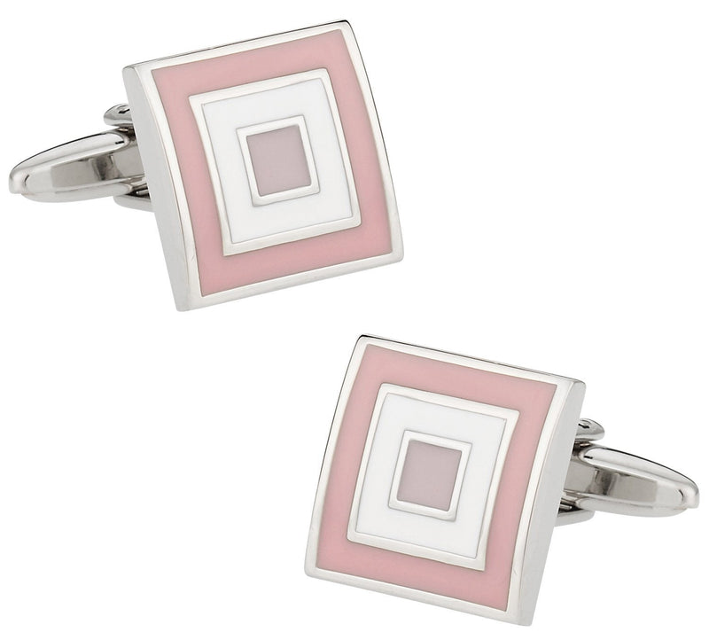 [Australia] - Cuff-Daddy Pink Bullseye Cufflinks with Presentation Box 