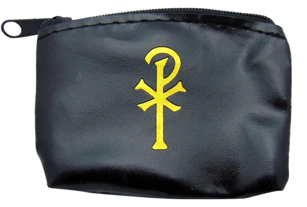 [Australia] - Catholic First Communion Rosary Pouch Holder in Black 3 1/2 Inches Long 