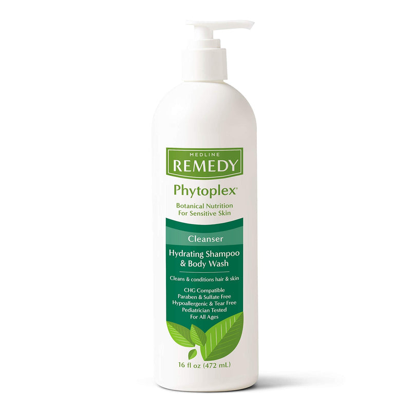 [Australia] - Medline Remedy with Phytoplex Hydrating Cleansing Gel, No-Rinse Body Wash and Shampoo, Paraben and Sulfate-Free, Scented, 16 fl oz 
