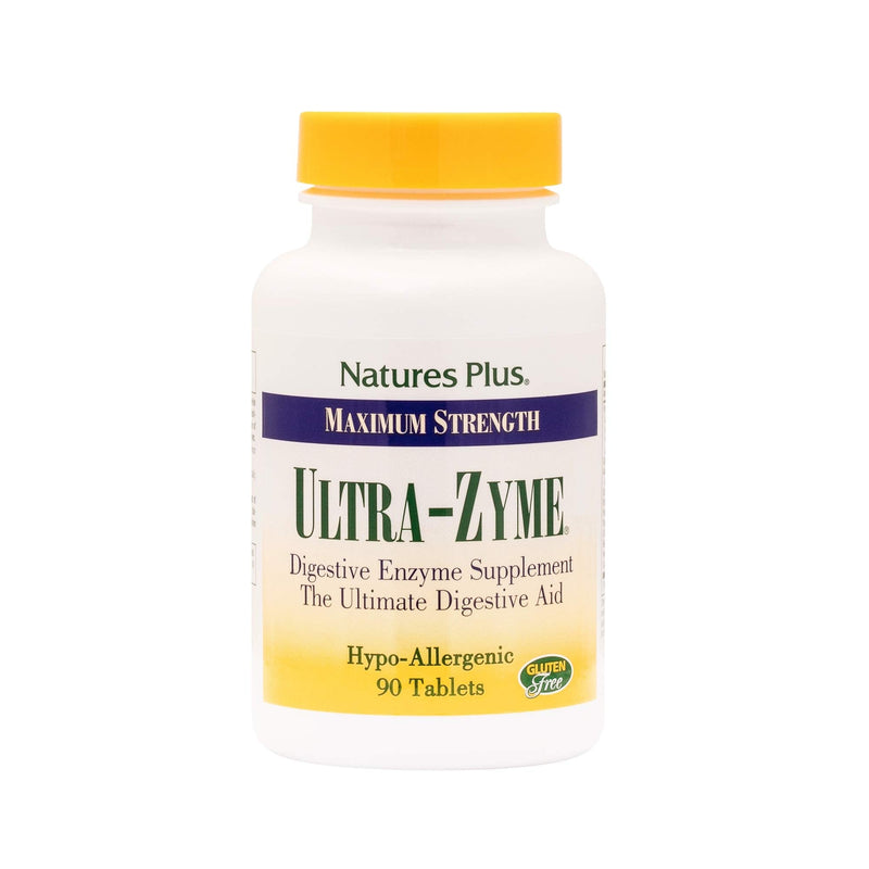 [Australia] - NaturesPlus UltraZyme - 120 mg Ox Bile, 90 Tablets - Maximum Strength Digestive Enzyme Supplement, Anti-Inflammatory, Promotes Nutrient Absorption - 45 Servings 