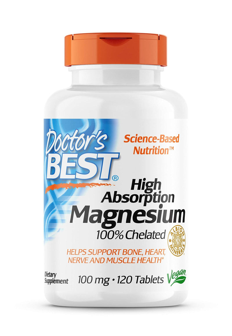 [Australia] - High Absorption Magnesium Doctors Best 120 Tabs 120 Count (Pack of 1) 