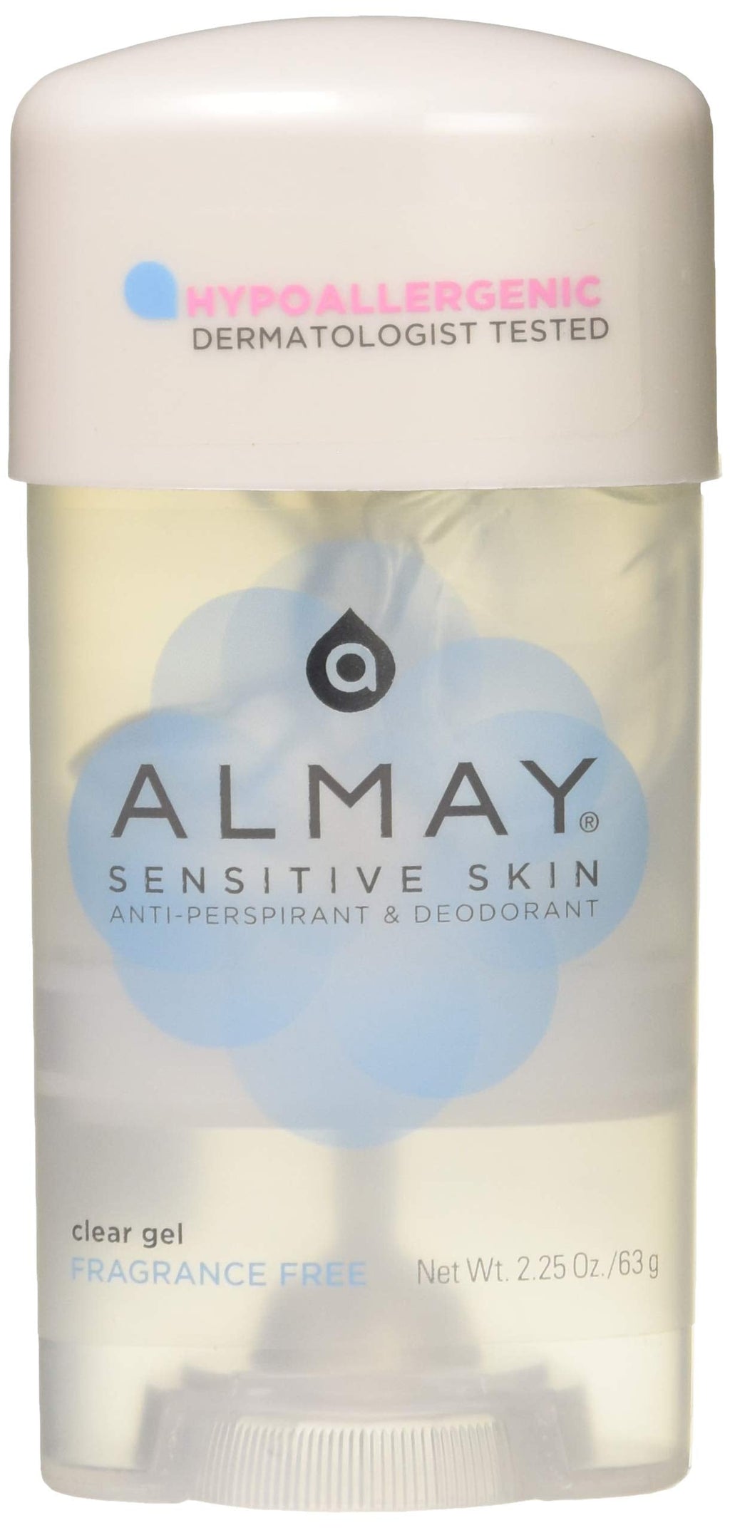 [Australia] - Almay Clear Gel, Anti-Perspirant and Deodorant, Fragrance Free, 2.25-Ounce Stick (Pack of 3) 2.25 Ounce (Pack of 3) 