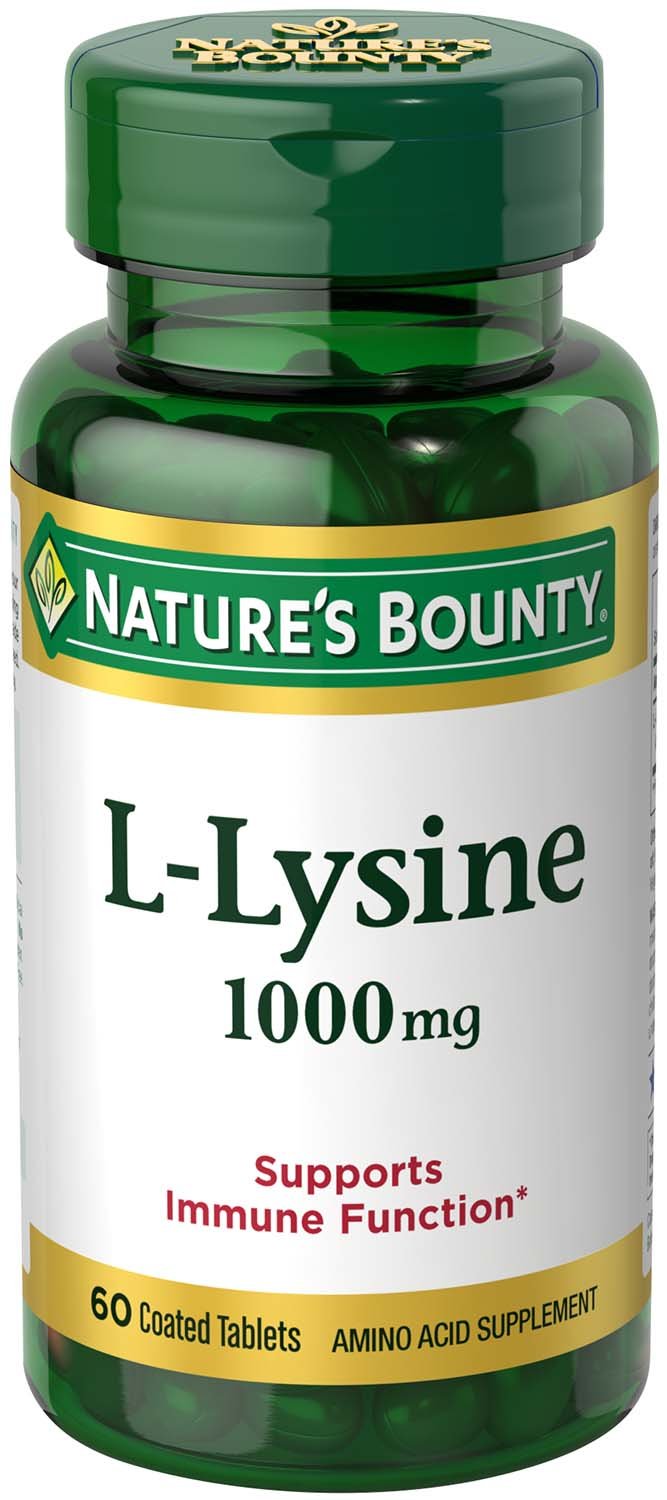 [Australia] - Nature's Bounty L-Lysine 1000 mg Tablets 60 ea (Pack of 2) 