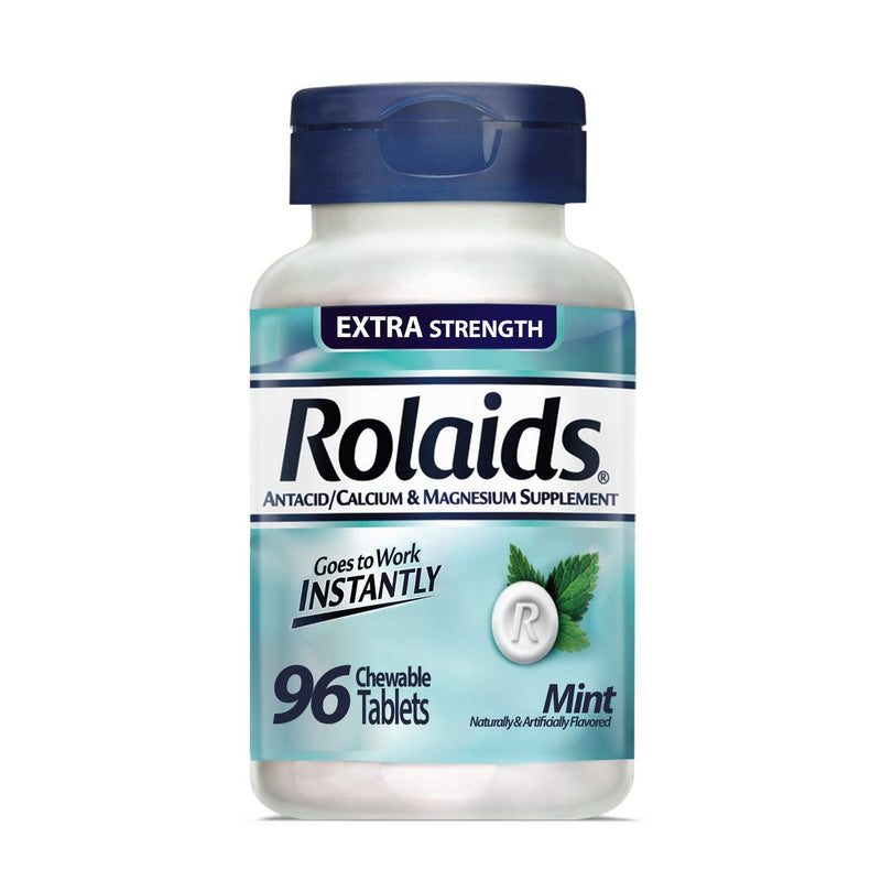 [Australia] - Rolaids Extra Strength Antacid, 96 Chewable Tablets, Mint Flavor, Extra Strength Heartburn Relief 
