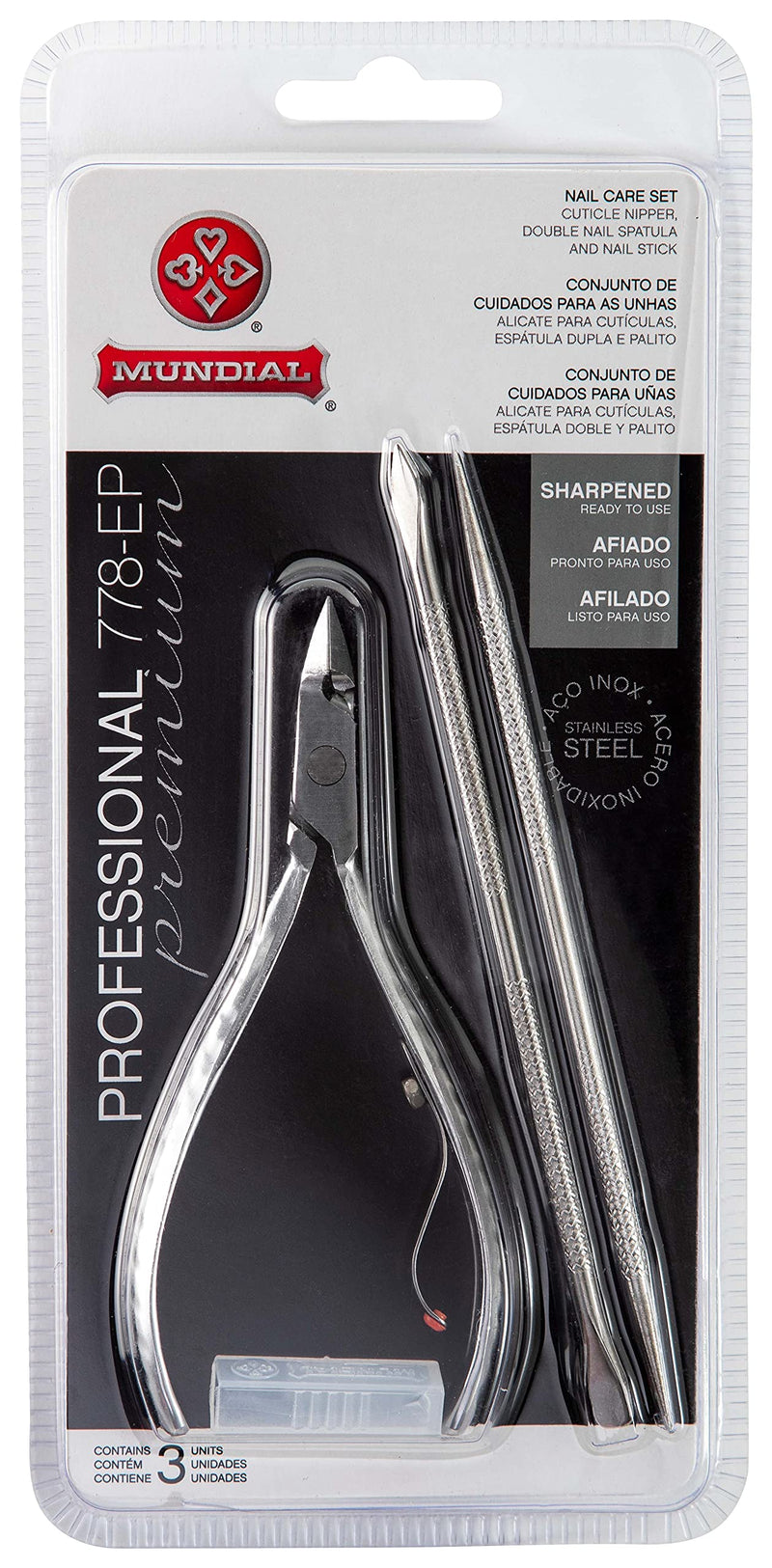 [Australia] - Mundial 778 - EP Professional Cuticle Nipper and Cuticle Pusher and Stick 