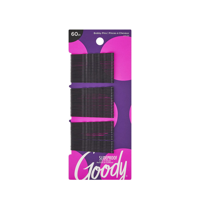 [Australia] - Goody SlideProof Bobby Pins, Black, 60-count (1942233) 60 Count (Pack of 1) 