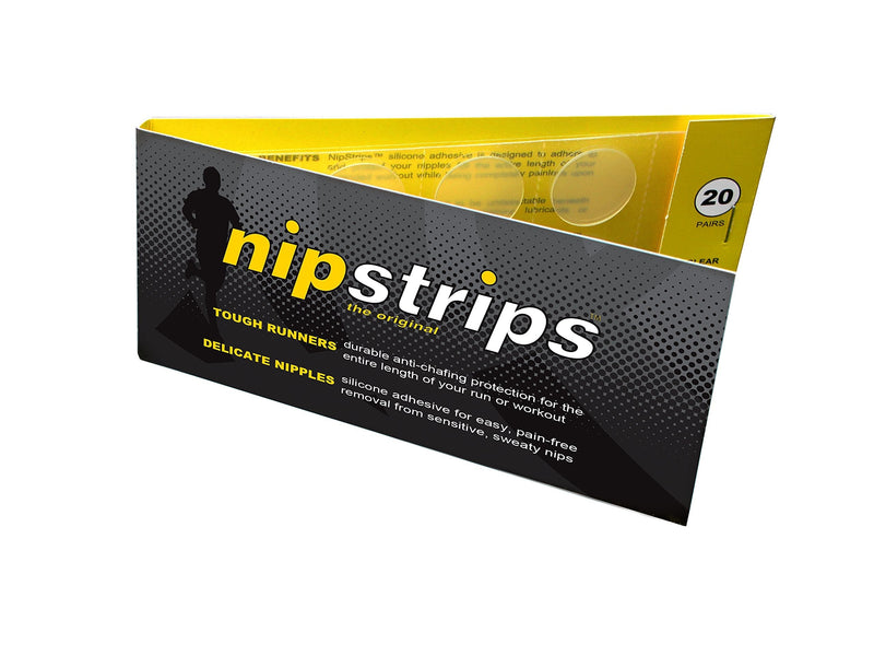 [Australia] - BEST NIPPLE CHAFING SOLUTION for Long Distance Runners, Clear Adhesives That Are Discreet & Painless, Guaranteed To Go The Distance on Training & Race Day, Nip Guard Remedy - 20 Pairs by NipStrips 