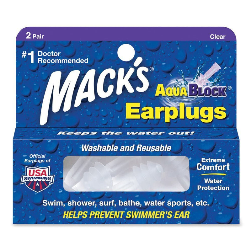 [Australia] - Mack's AquaBlock Earplugs 2 pair,Pack of 3 