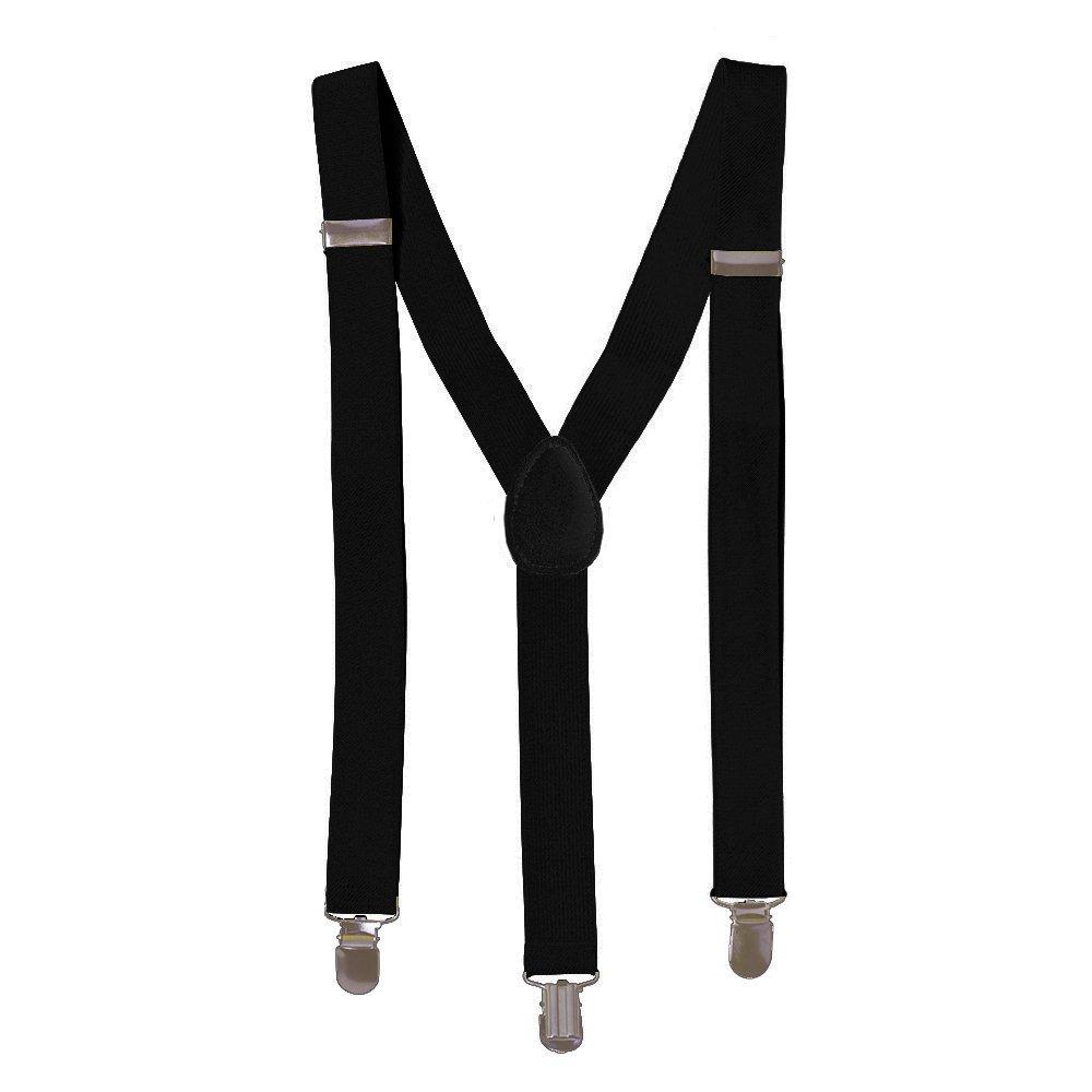 [Australia] - Suspenders - Adjustable Suspenders w/Braces - Y-Back Elastic by CoverYourHair Black 