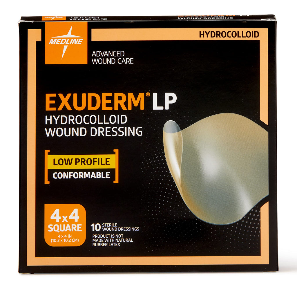 [Australia] - Medline Exuderm Thin Hydrocolloid Wound Dressing, 4" x 4" (Pack of 10) 