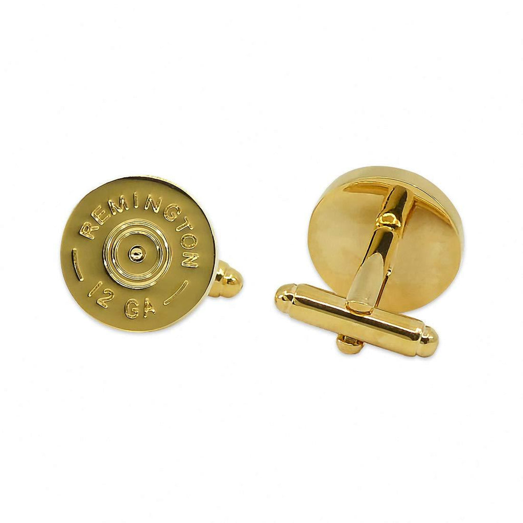 [Australia] - The Masonic Exchange Remington 12 Gauge Shotgun Shell Cuff Link Pair - [Gold][5/8'' Diameter] 