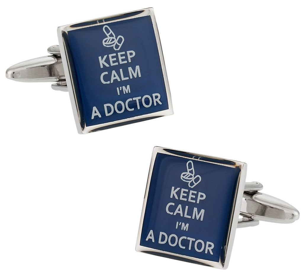 [Australia] - Cuff-Daddy Keep Calm Doctor Cufflinks with Presentation Box 