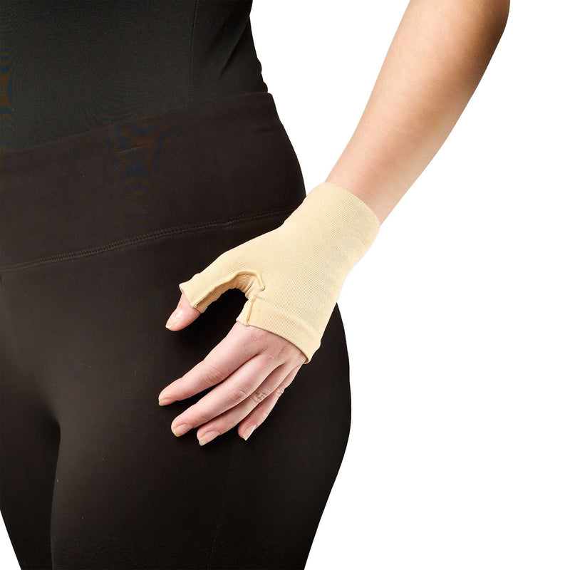[Australia] - Truform Lymphedema Compression Gauntlet, 20-30 mmHg Post Mastectomy Support, Beige, Medium (20-30 mmHg) 