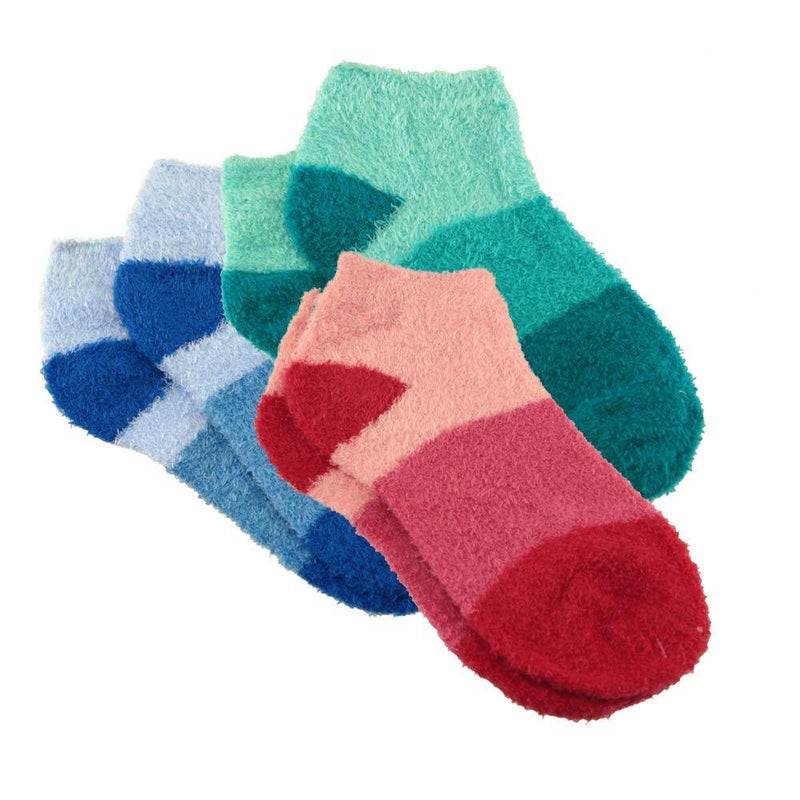 [Australia] - BambooMN Women's Super Aloe Infused Fuzzy Nylon Socks Women's US S/M (4-8) Asst a 