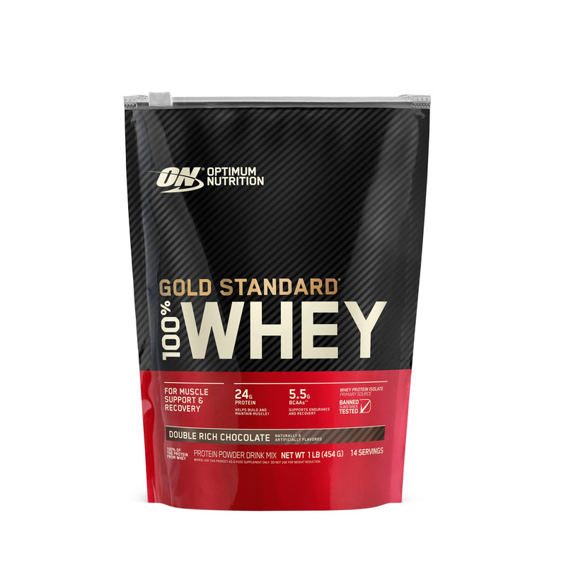 [Australia] - Optimum Nutrition Gold Standard 100% Whey Protein Powder, Double Rich Chocolate (1 lb.), Package may vary 