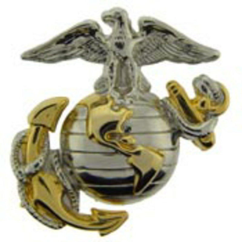 [Australia] - US Marine Corps Emblem, E2, Left Cap Gold Silver USMC Lapel Hat Pin 