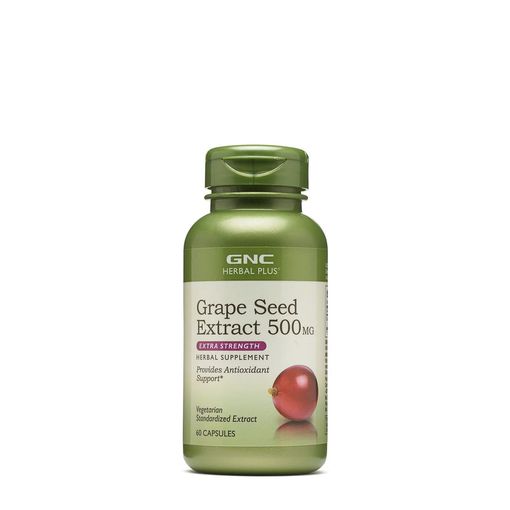 [Australia] - GNC Herbal Plus Grape Seed Extract 500mg - Extra Strength, 60 Capsules, Provides Antioxidant Support 