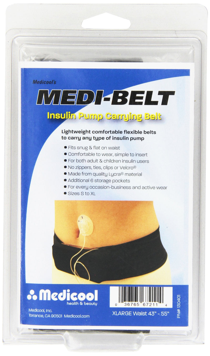 [Australia] - Medicool Medi-Belt Carrier Lightweight Comfortable Flexible Belts for Insulin Pump | MEDBELTBK5 X-Large (Pack of 1) 