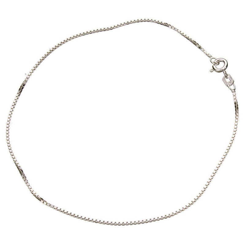 [Australia] - Sterling Silver 1.1mm Box Link Nickel Free Chain Anklet Italy 11.0 Inches 