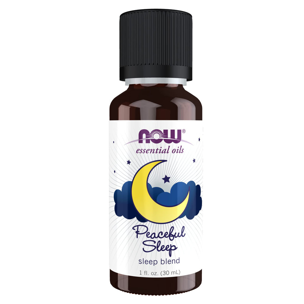 [Australia] - NOW Essential Oils, Peaceful Sleep Oil Blend, Relaxing Aromatherapy Scent, Blend of Pure Essential Oils, Vegan, Child Resistant Cap, 1-Ounce 1 Fl Oz (Pack of 1) 