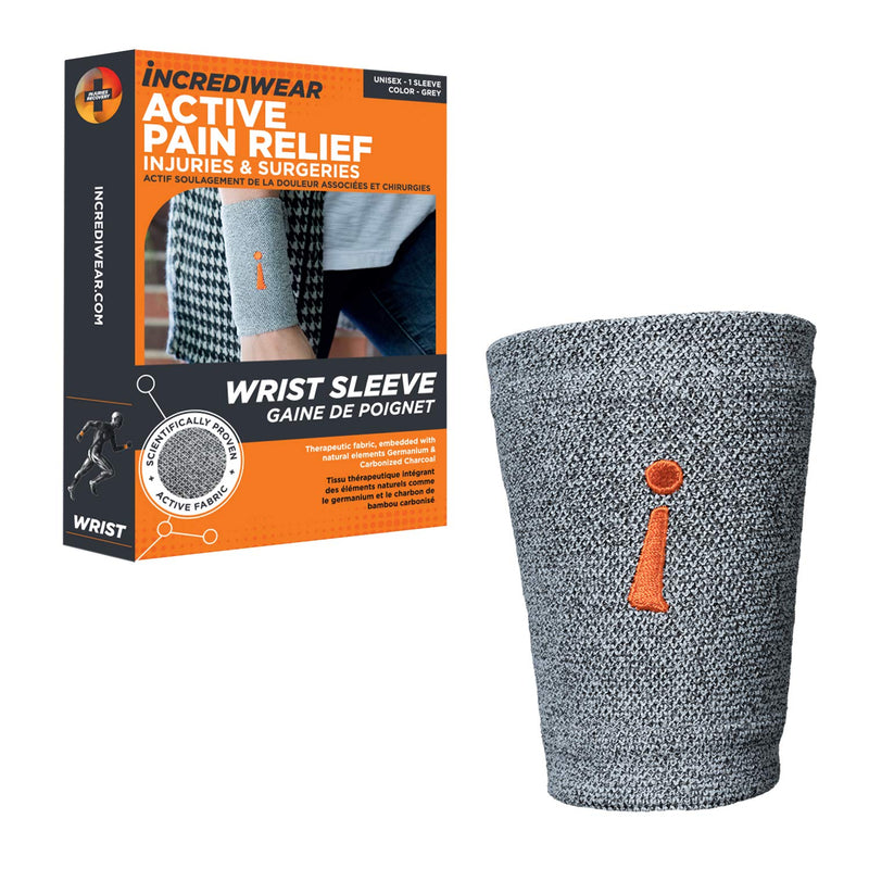 [Australia] - Incrediwear Wrist Sleeve – Wrist Brace for Women and Men to Help with Swelling, Inflammation, Joint Pain Relief and Offers Wrist Support & Recovery (Grey, S/M) Grey Small/Medium 