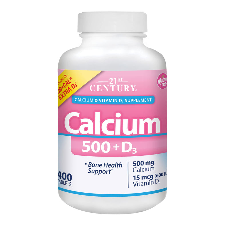 [Australia] - 21st Century Vitamins Calcium 500 Plus Extra D Caplets, 400 Count 
