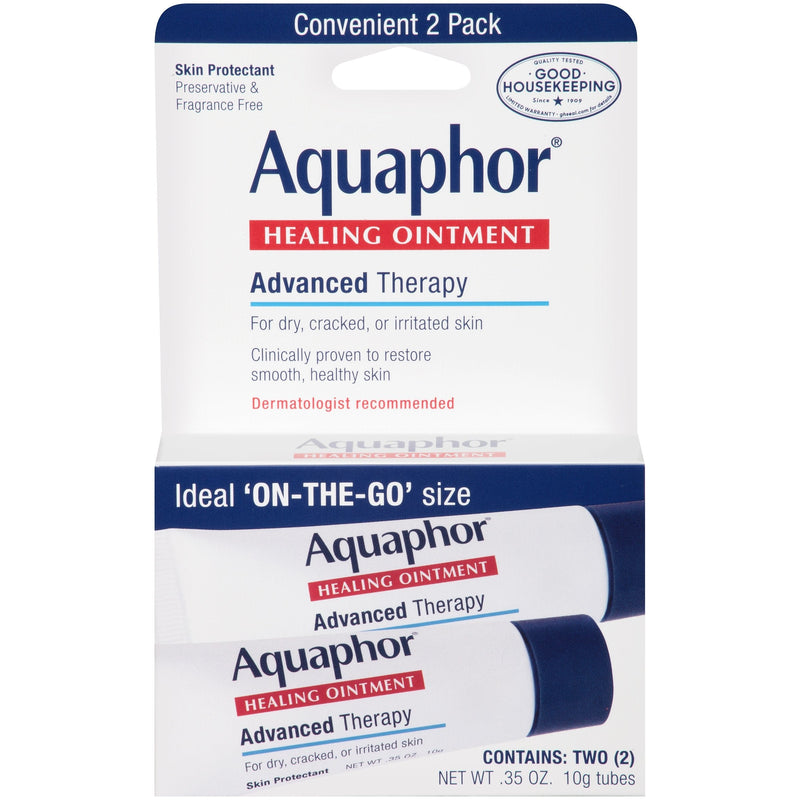 [Australia] - Aquaphor Healing Skin Ointment, Advanced Therapy, 2 Pack, 0.35 oz ea 