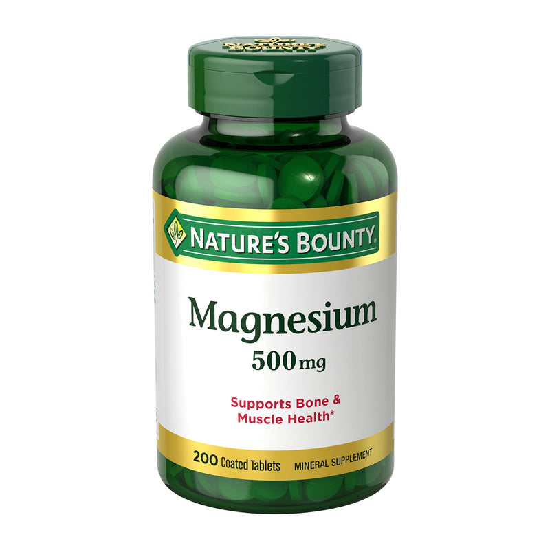 [Australia] - Nature’s Bounty Magnesium, Bone and Muscle Health, Tablets, 500 mg, 200 Ct 200 Count 