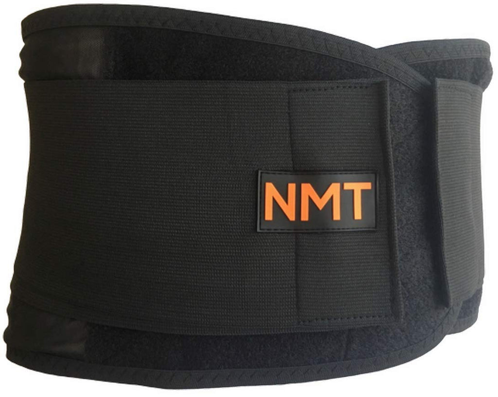 [Australia] - Back Brace by NMT ~ Lumbar Support Black Belt ~ Posture Corrector ~ Pain Relief from Arthritis, Sciatica, Scoliosis, Backache, Slipped Disc, Hernia, Spinal Stenosis ~ Injury Prevention ~ 4 Adjustable Sizes -'XXL' Fits Waist 45-50" (115-127cm) 2X-Large 