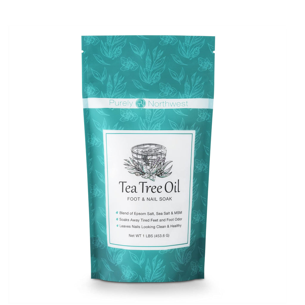 [Australia] - Tea Tree Oil Foot & Body Soak-Alleviates Toenail Fungus, Athletes Foot & Stinky Foot Odor. Softens Dry Calloused Heels, Relieves Burning & Itching associated with Fungal Irritations. Soothing for Plantar Fasciitis & Gout. Made in the USA by Purely Nort... 