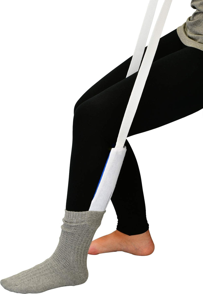 [Australia] - NOVA Sock & Stocking Aid, Soft Terry Cloth & Flexible, Easy to Use with Pull Up Straps 