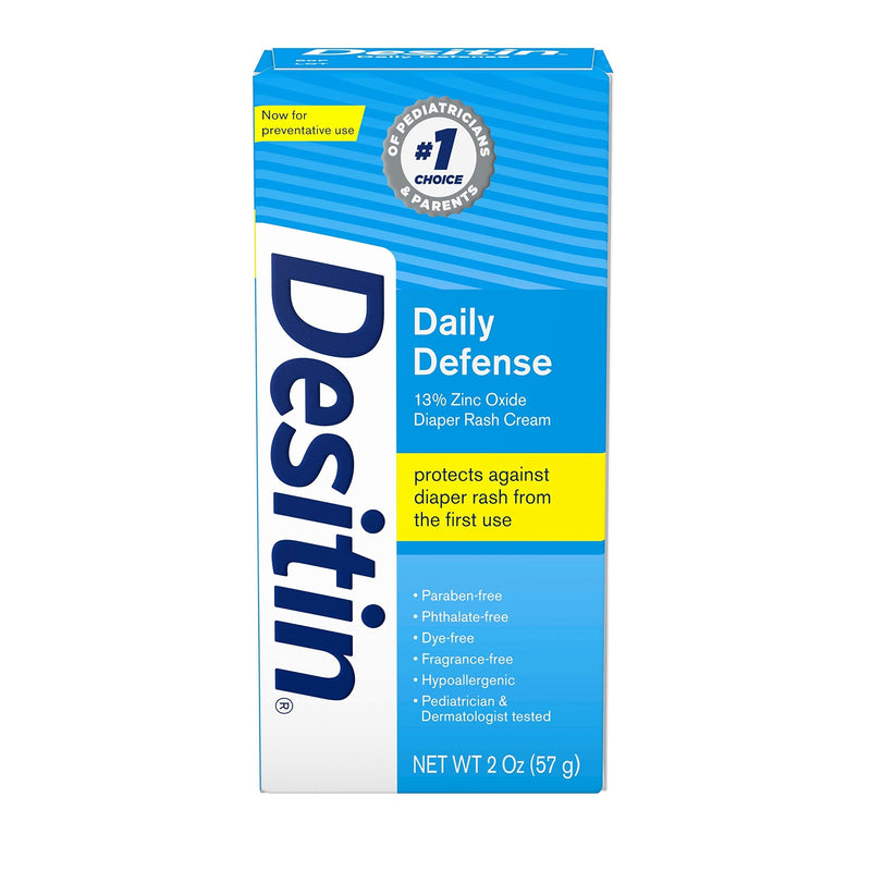 [Australia] - Desitin Daily Defense Baby Diaper Rash Cream with 13% Zinc Oxide Barrier Cream to Treat, Relieve & Prevent Diaper Rash, Hypoallergenic, Dye-, Phthalate- & Paraben-Free, Travel Size, 2 oz 