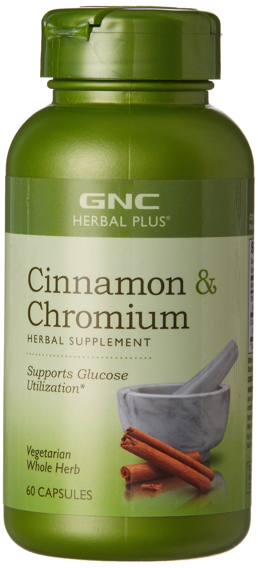 [Australia] - GNC Herbal Plus Cinnamon & Chromium, 60 Capsules, Supports Glucose Utilization 