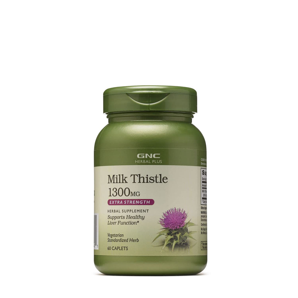 [Australia] - GNC Herbal Plus Milk Thistle 1300mg | Supports Liver Health | 60 Caplets 1 