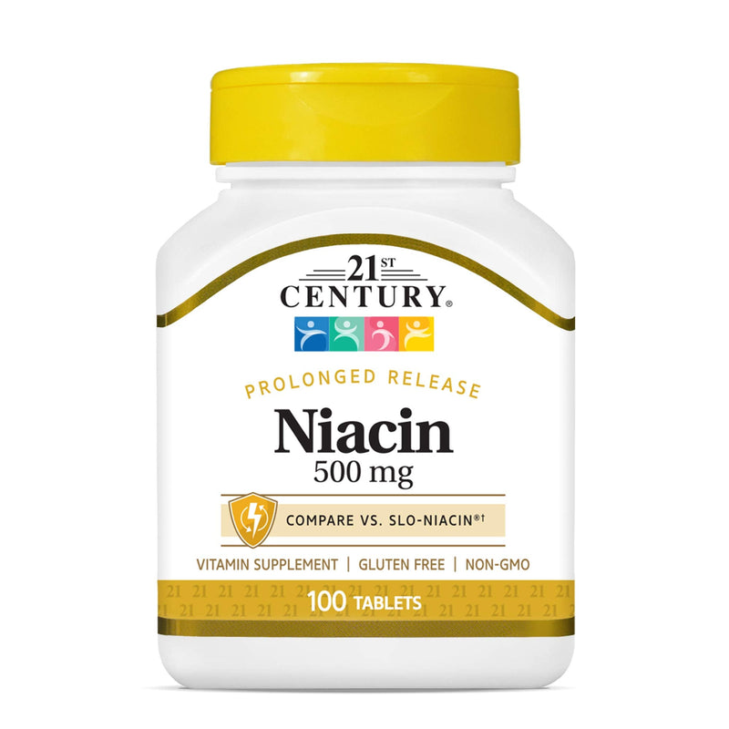 [Australia] - 21st Century Niacin 500 mg Prolonged Release Tablets, 100 Count (27474) 
