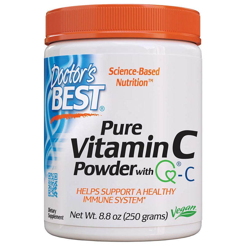 [Australia] - Doctor's Best Vitamin C Powder with Quali-C, Healthy Immune System, Brain, Eyes, Heart and Circulation, Joints, Sourced from Scotland, 250G, 8.8 Ounce (Pack of 1) 