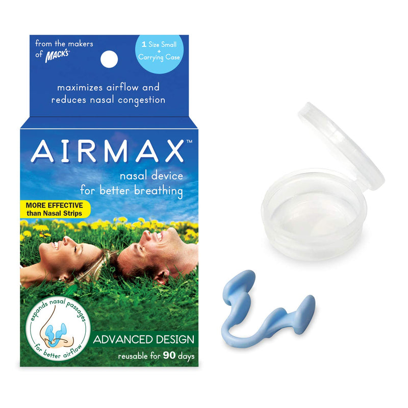 [Australia] - AIRMAX Nasal Dilator for Better Breathing – Natural, Comfortable, Breathing Aid Solution for Maximum Airflow and Reduced Nasal Congestion (Small - Blue) 