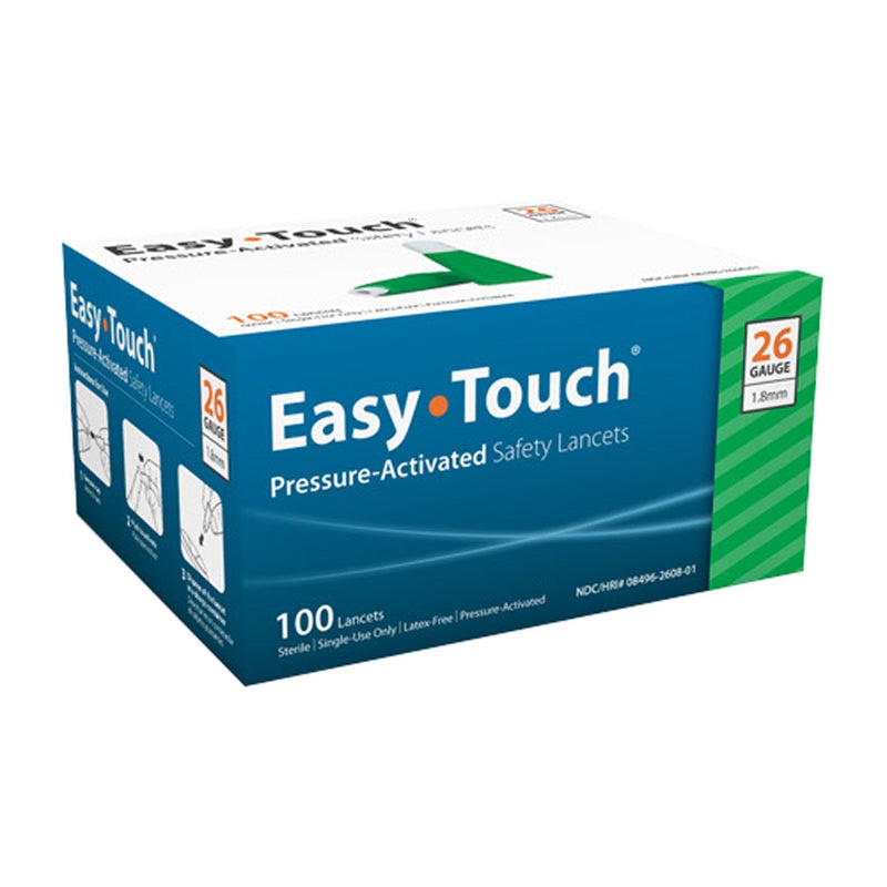 [Australia] - Easy Touch 826081 Pressure Activated SAFETY Lancets, 26 gauge,100 count 