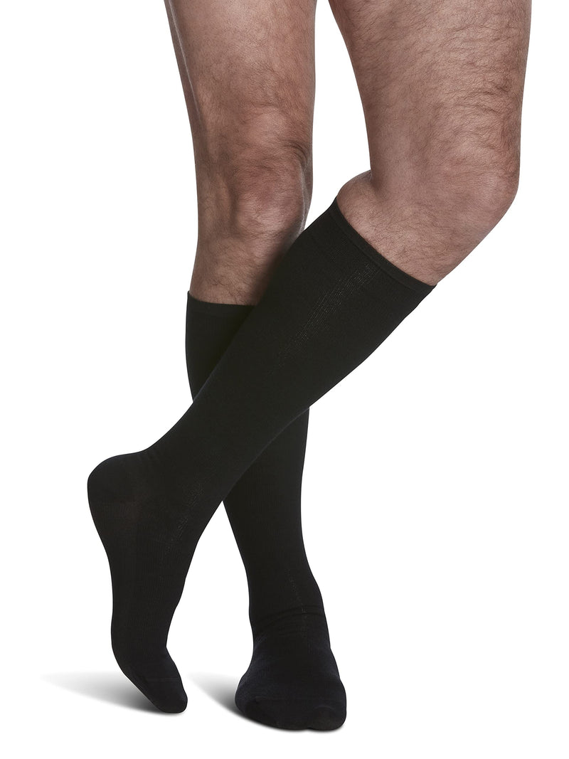 [Australia] - SIGVARIS Men’s Merino Wool 192 Knee-High Compression Socks 15-20mmHg 9 - 11 Black 