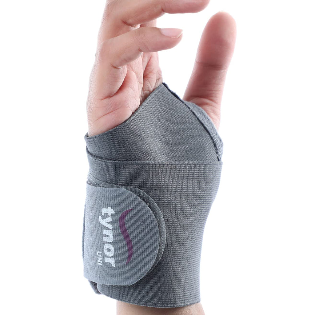 [Australia] - TYNOR Wrist Brace with Thumb ( Wrist Support, Wrist Support for Men & Women, Wrist Brace, Pain Relief Supporter, Ambidextrous, Hand Support, Thumb Support, Men & Women) - Universal | 1 Pieces Grey 