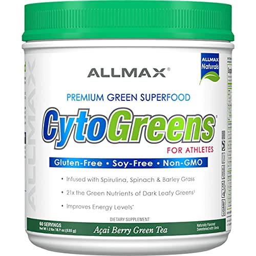 [Australia] - ALLMAX Nutrition - Cytogreens Super Greens Powder, Infused with Spirulina, Spinach & Barley Grass, Supports Immune Health and Digestive Function, Gluten Free and Vegan Friendly, 535 Grams 
