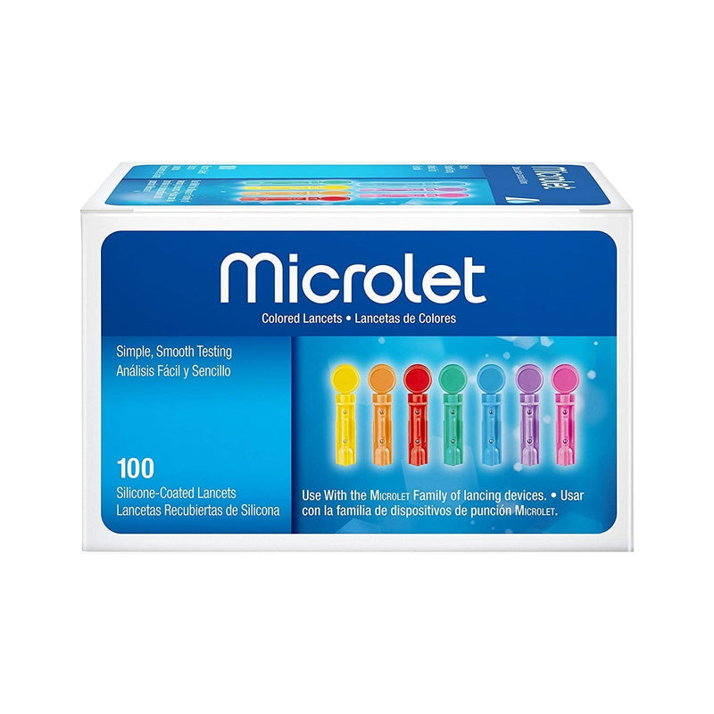 [Australia] - Microlet Colored Lancets 100 Each (Pack of 4) 